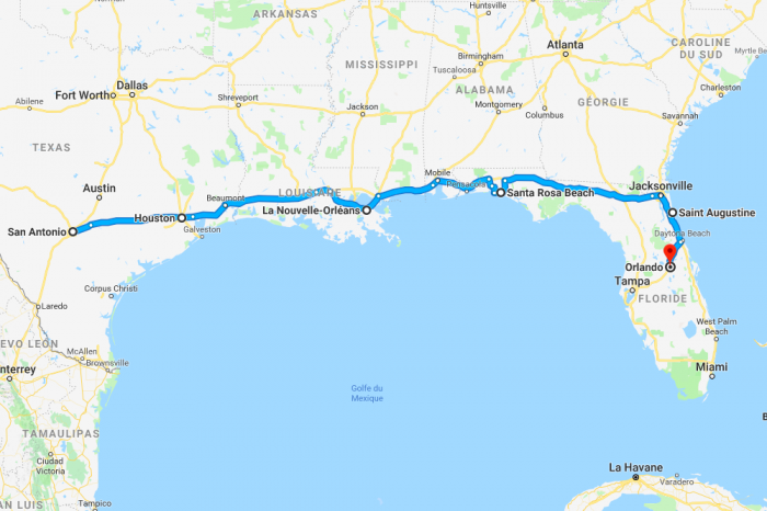 Itinéraire de 2 semaines du Texas à la Floride