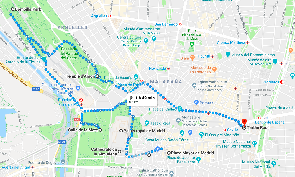 madrid-citytrip-voyage1-incontournables-jour1-carte