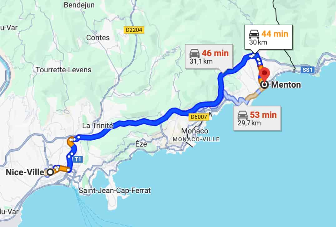 carte-nice-menton-road-trip-sud-est-best-itinerary